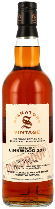 Signatory Vintage Linkwood 2011 12 Jahre Single Malt Scotch Whisky 100 Proof Edition 57,1% vol. 0,7l