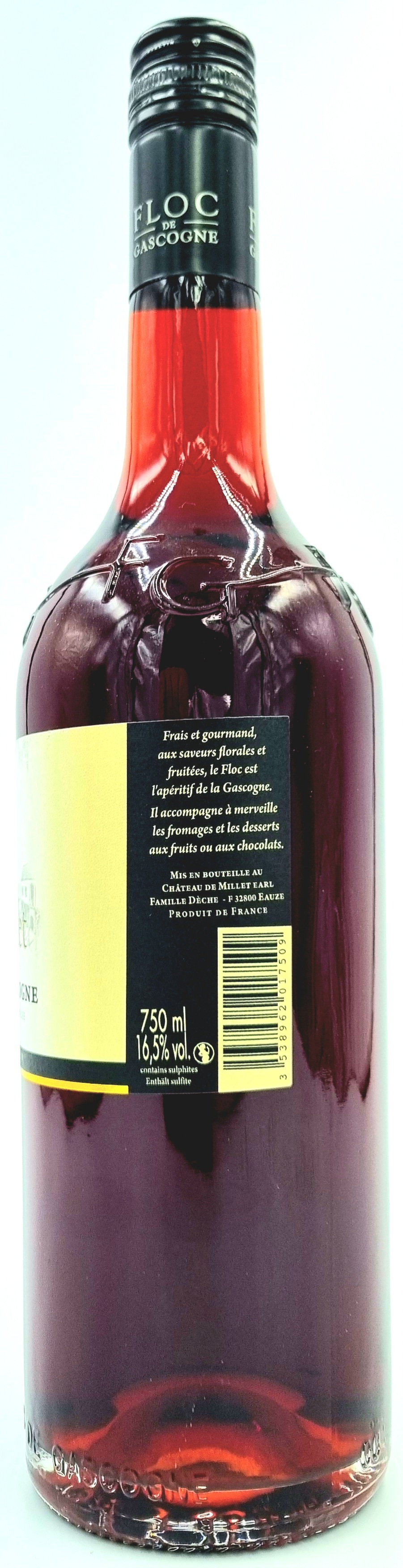 Domaine de Millet Floc de Gascogne Rosé süßer Vin de Liquer 16,5 % vol. Côtes de Gascogne 0,75 l