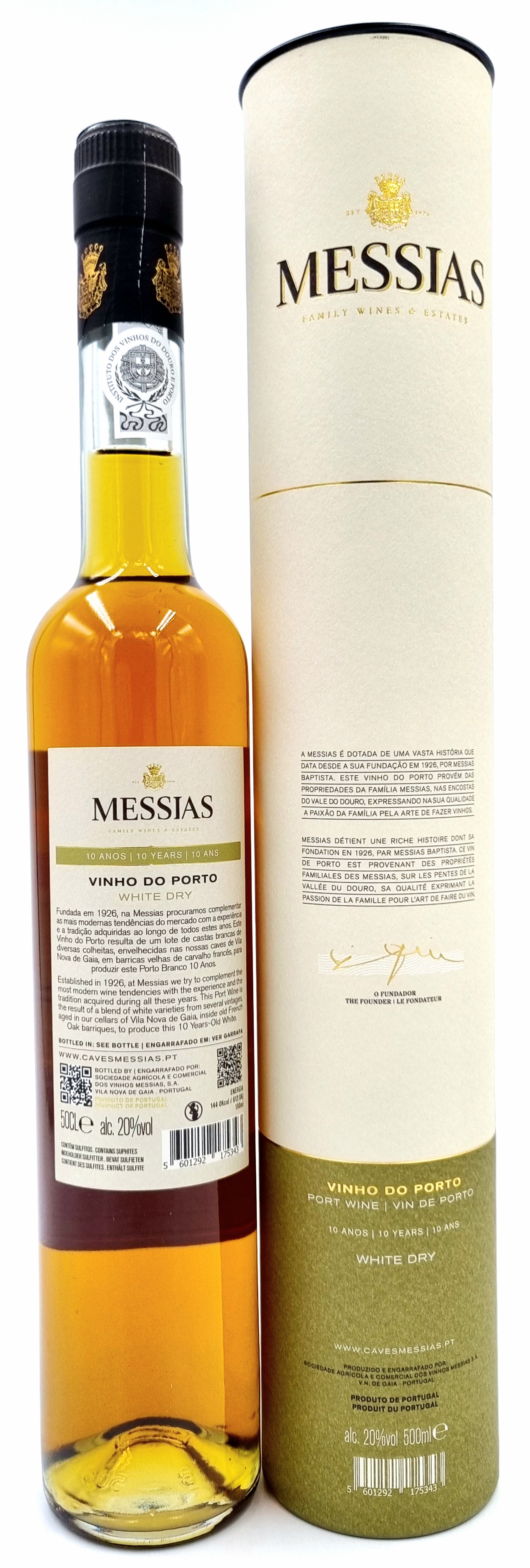 Portwein Messias Anos 10 White Dry 0,5 l