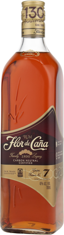 Flor de Caña Gran Reserva 40% vol. 7 Jahre Rum aus Nicaragua 0,7 l