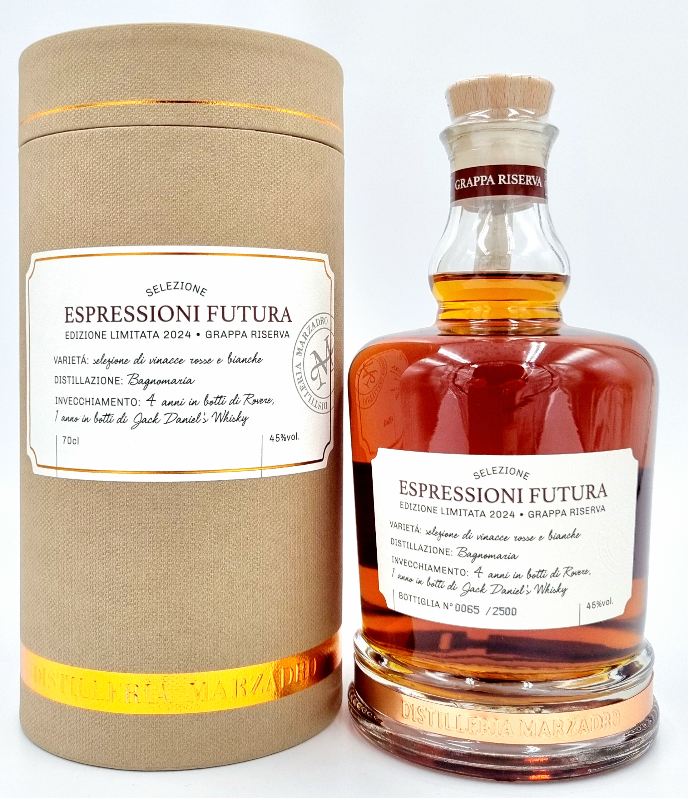 Marzadro Espressioni Futura 2024 - limited Edition 45% vol. Grappa 0,7 l