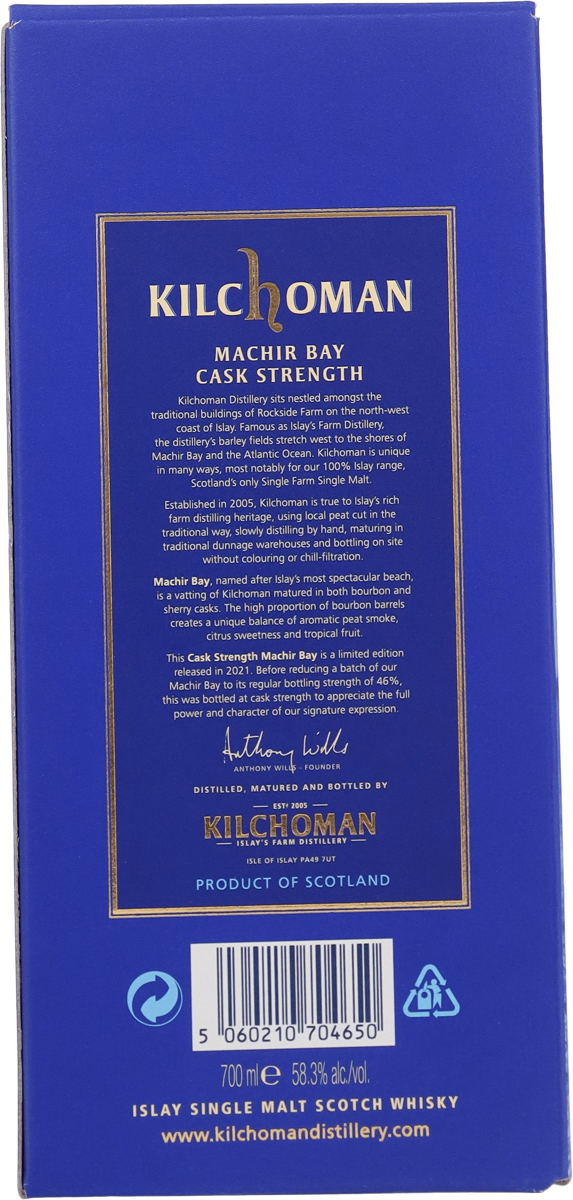 Kilchoman Machir Bay 46%vol.  Islay Single Malt Whisky 0,7 l