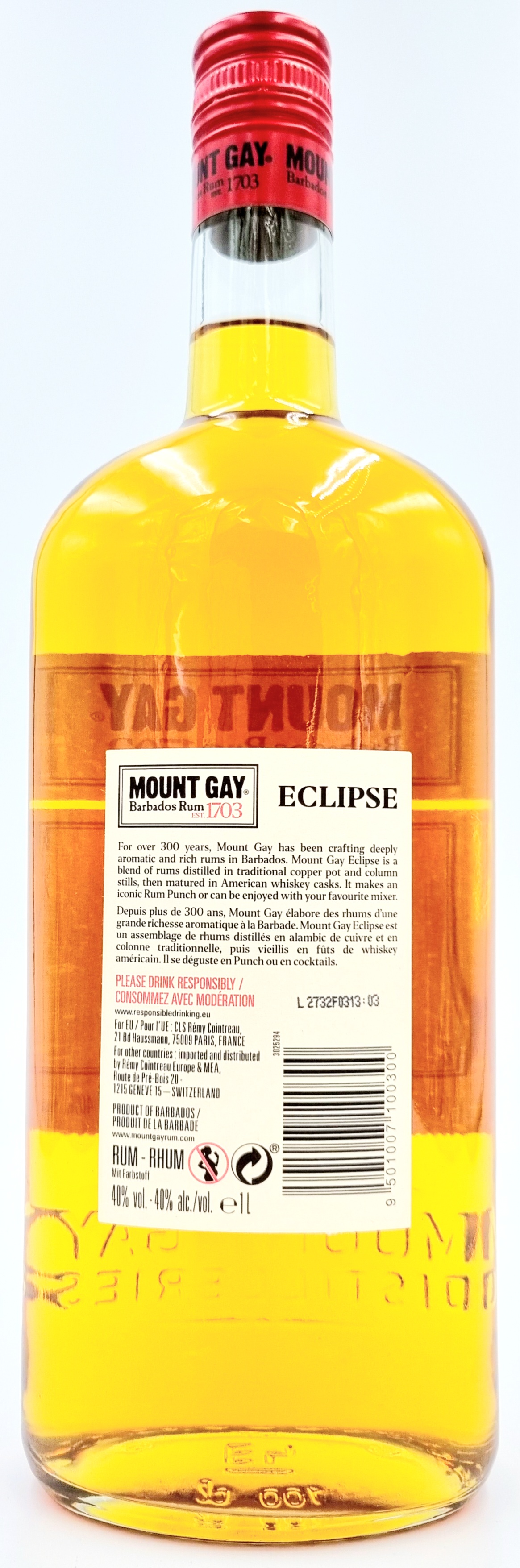 Mount Gay Eclipse 40% vol. Barbados Rum 1,0 l