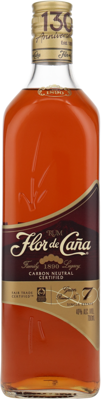 Flor de Caña Gran Reserva 40% vol. 7 Jahre Rum aus Nicaragua 0,7 l