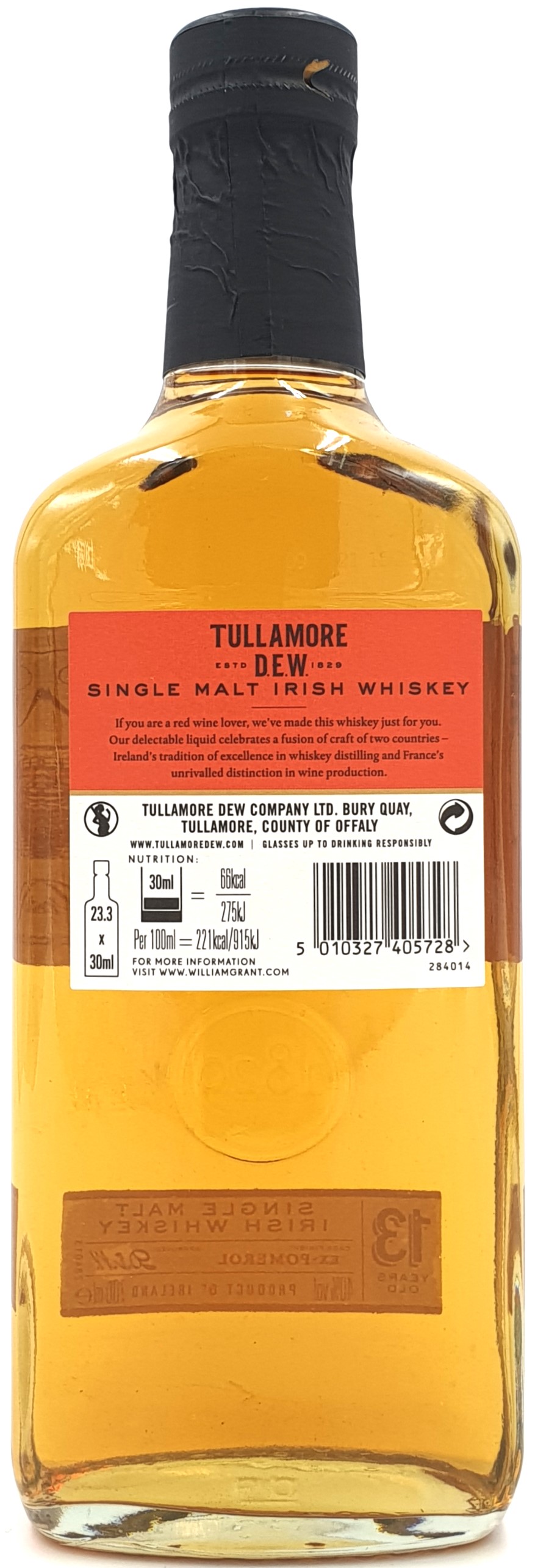 Tullamore Dew 13 Jahre Rouge Single Malt irish Whiskey Bordeaux Wine Cask Finish 40% vol 0,7l