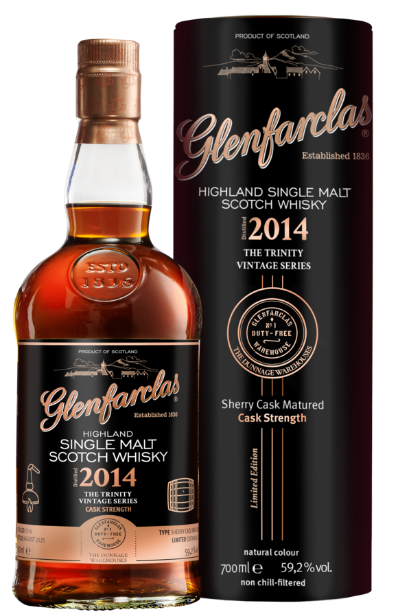 Glenfarclas Vintage 2014 Highland Single Malt Whisky The Trinity Vintage Serie 59,2% vol. 0,7l
