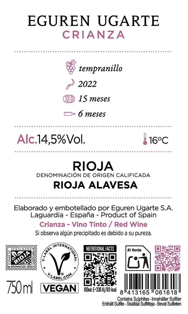 Eguren Ugarte Crianza DOCa Rioja Alavesa Spanien 0,75 l