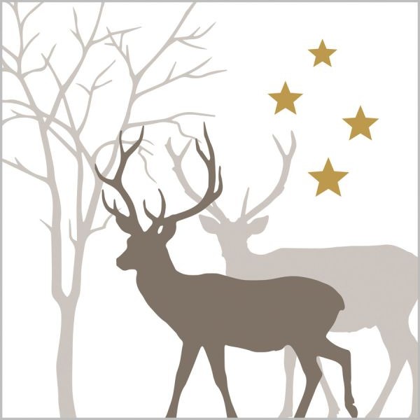 PPD Design Serviette "Winter Deers" 12,5x12,5cm Stk.