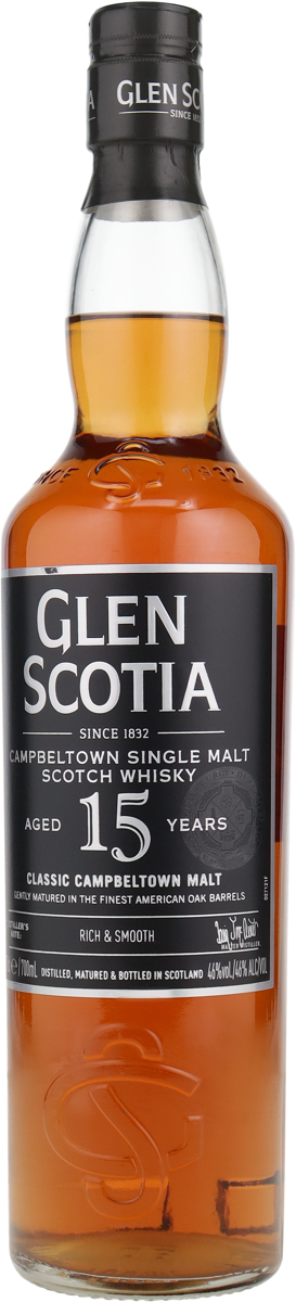 Glen Scotia 15 Jahre 46%vol. American Oak Barrels, Single Malt Whisky 0,7 l