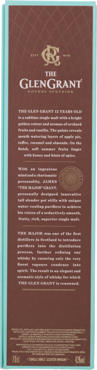 The Glen Grant Single Malt Scotch Whisky 12 Years 43% vol. 0,7l