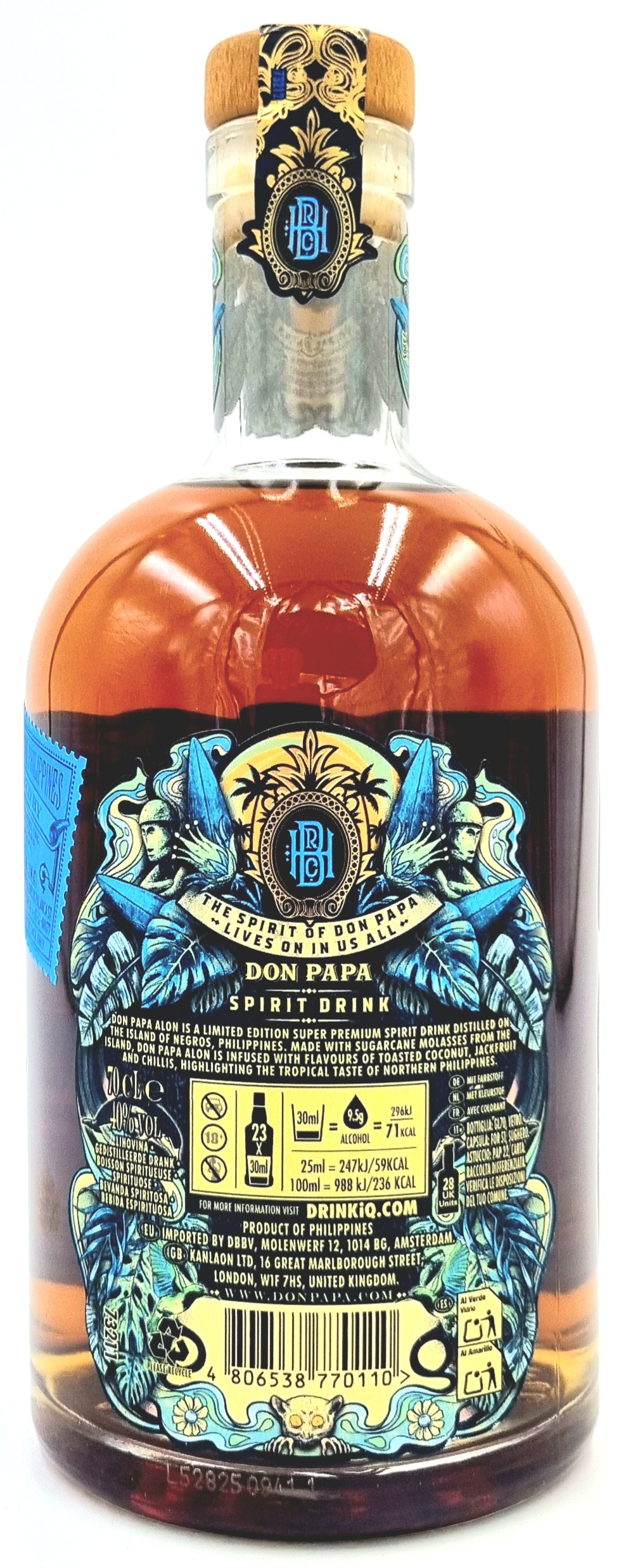 Don Papa Alon 40% vol. Philippinen, Zuckerinsel Negros 0,7 l