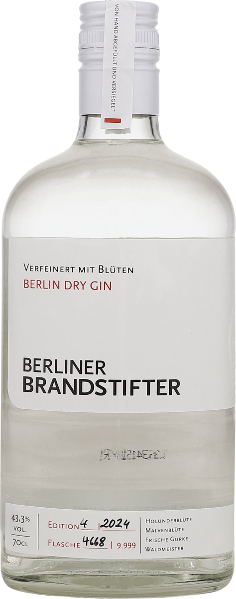 Berliner Brandstifter -Berliner Dry Gin 43,3% vol. 0,7l