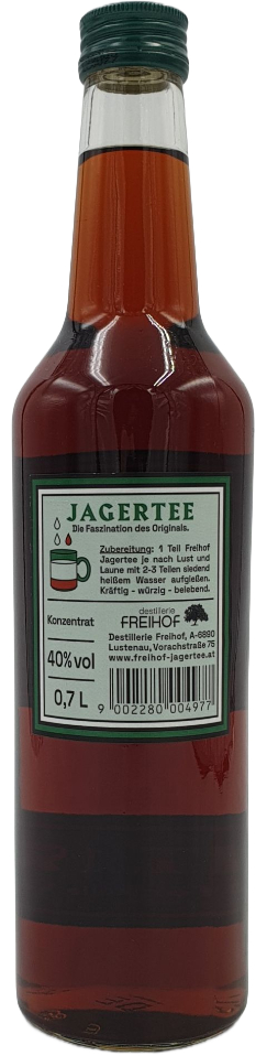 Jagertee - Gewürzlikör 40% vol. Freihof-Das Original 0,7 l