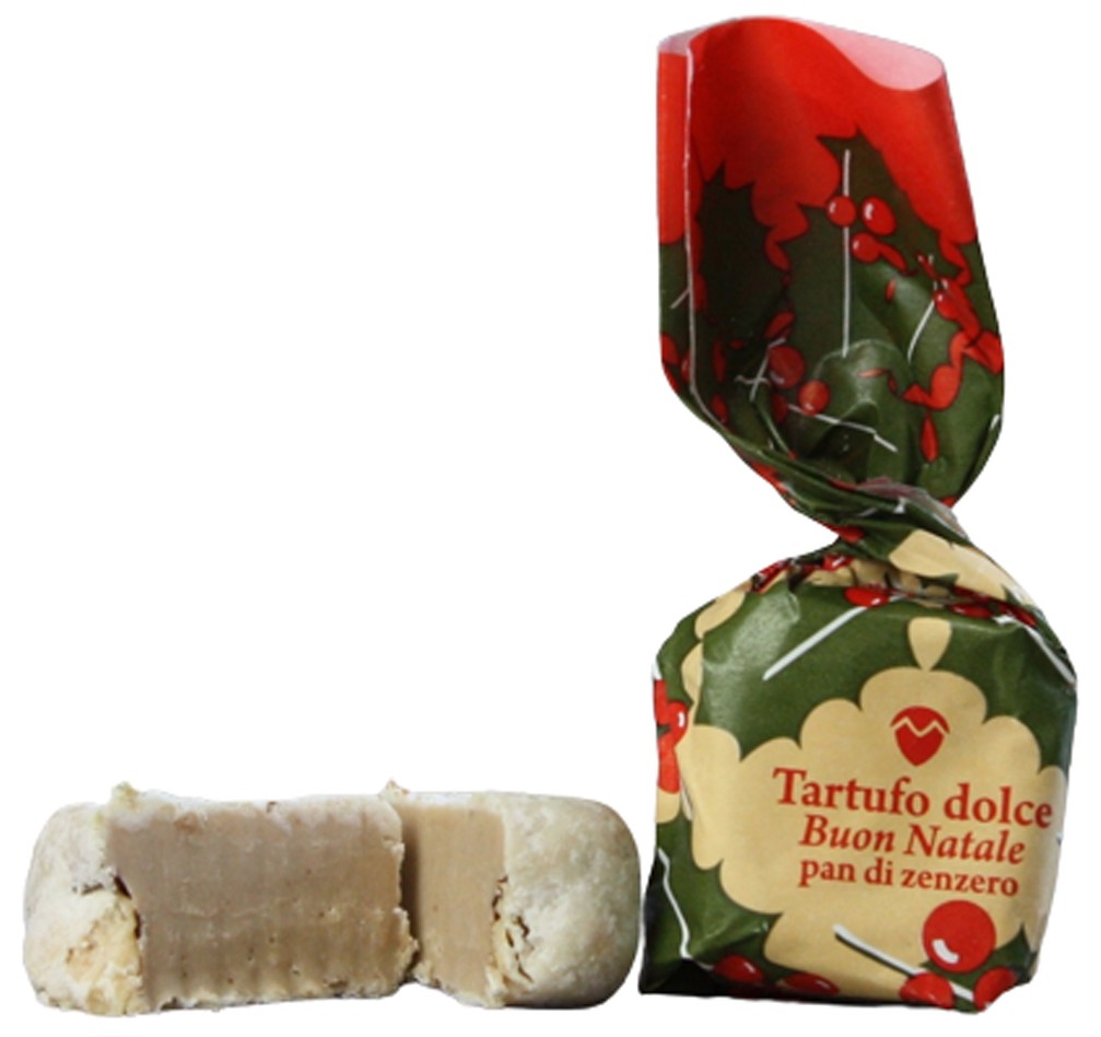 Tutto Cioccolato Weihnachten Tartufo dolce BUON NATALE Pan di Zenzero weißer Haselnusstartufi Stk.