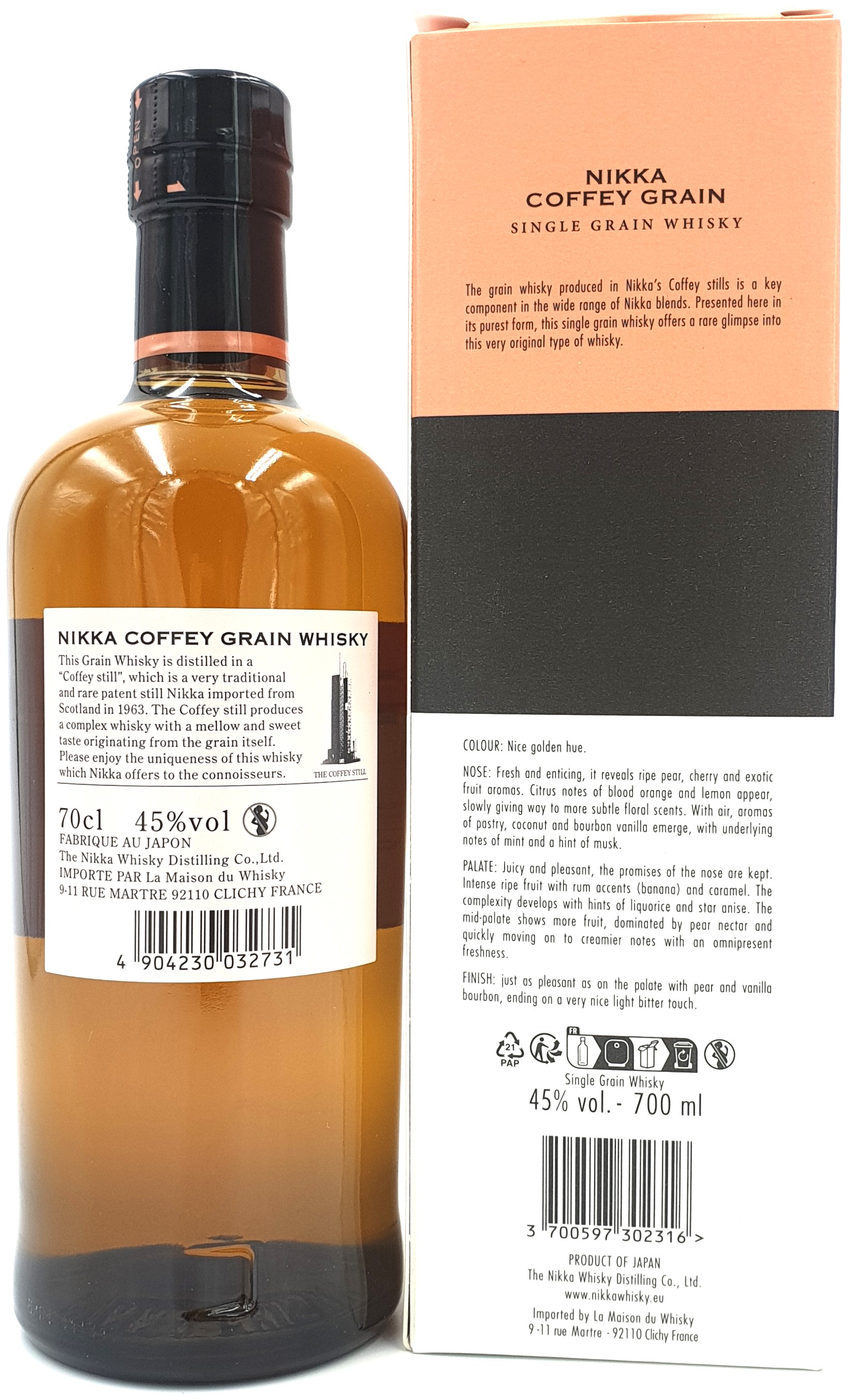 Nikka Coffey Grain / Single Grain Whisky aus Japan 45% vol. 0,7l