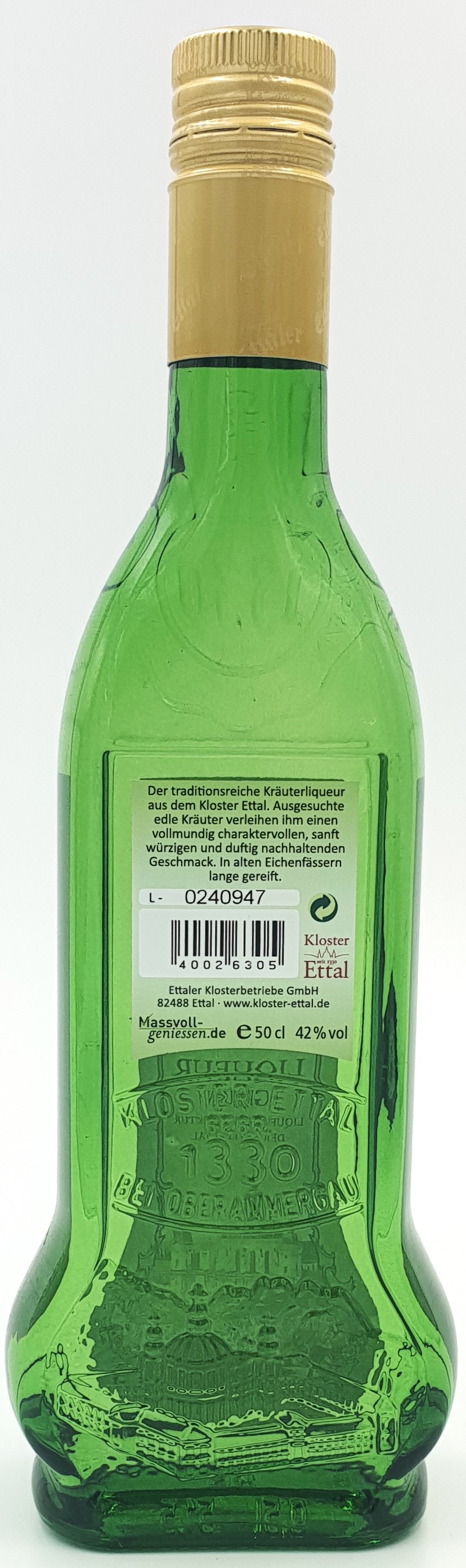 Original Ettaler Klosterlikör 42% vol. grün 0,5 l