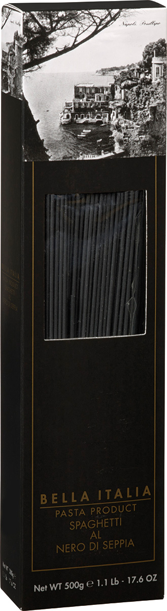 Antico Pastifico Umbro Bella Italia Spaghetti al Nero di Seppia Italien 500 g