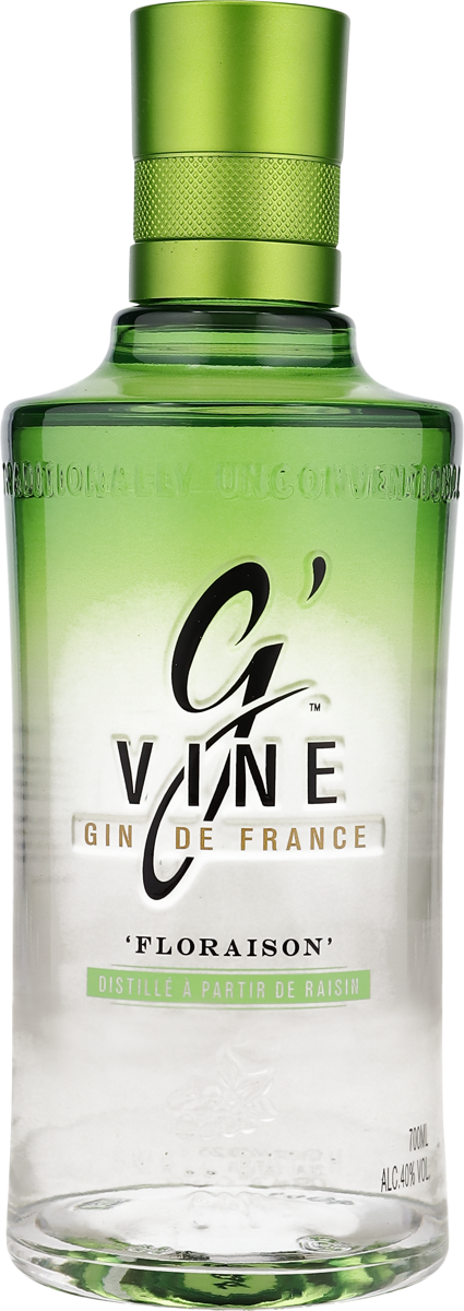 G-Vine Floraison Gin 40% vol. weich, fein, rund, nach Wiese mit Blumen 0,7l