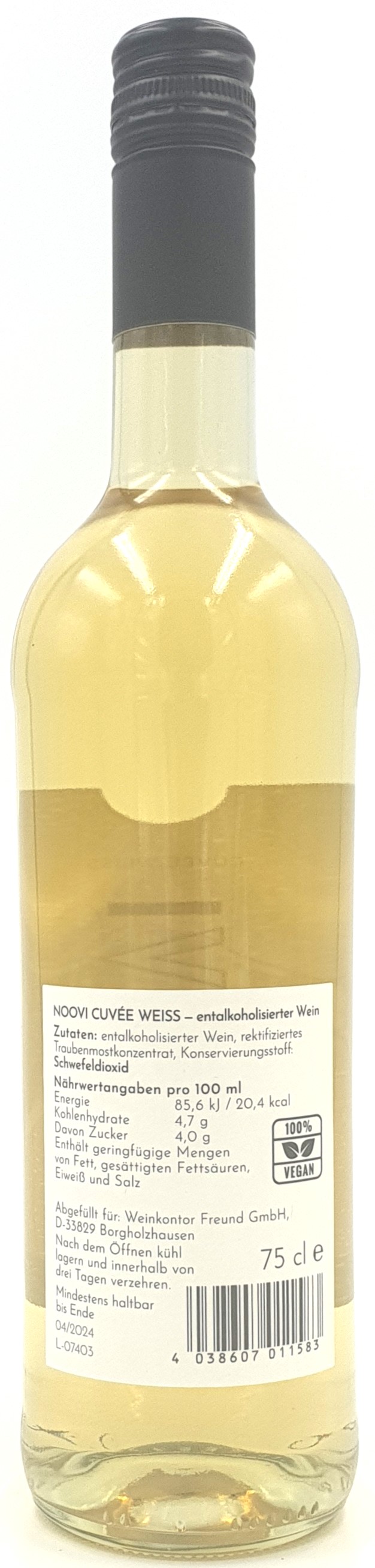 NOOVI Cuvée Weiss - alkoholfreier Wein 0,75 l