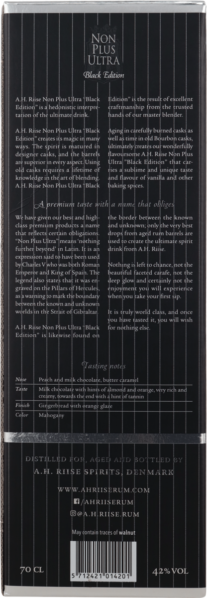 A.H.Riise Royal Non Plus Ultra Black Edition British Virgin Islands 42% vol. 0,7 l
