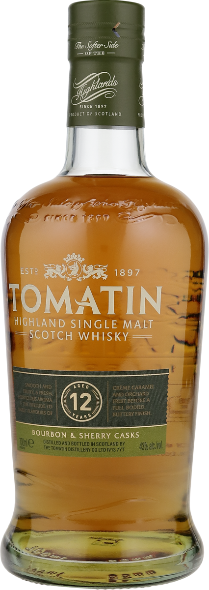 Tomatin 12 Years 43% vol. Highland Single Malt Whisky 0,7l