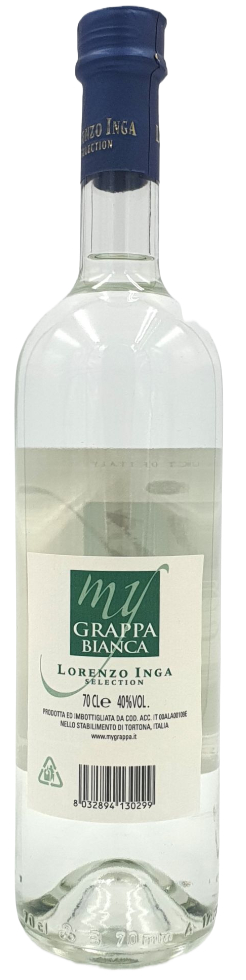 Lorenzo Inga "My Grappa Bianca" Antica Porta di Gavi 40% vol.  0,7 l