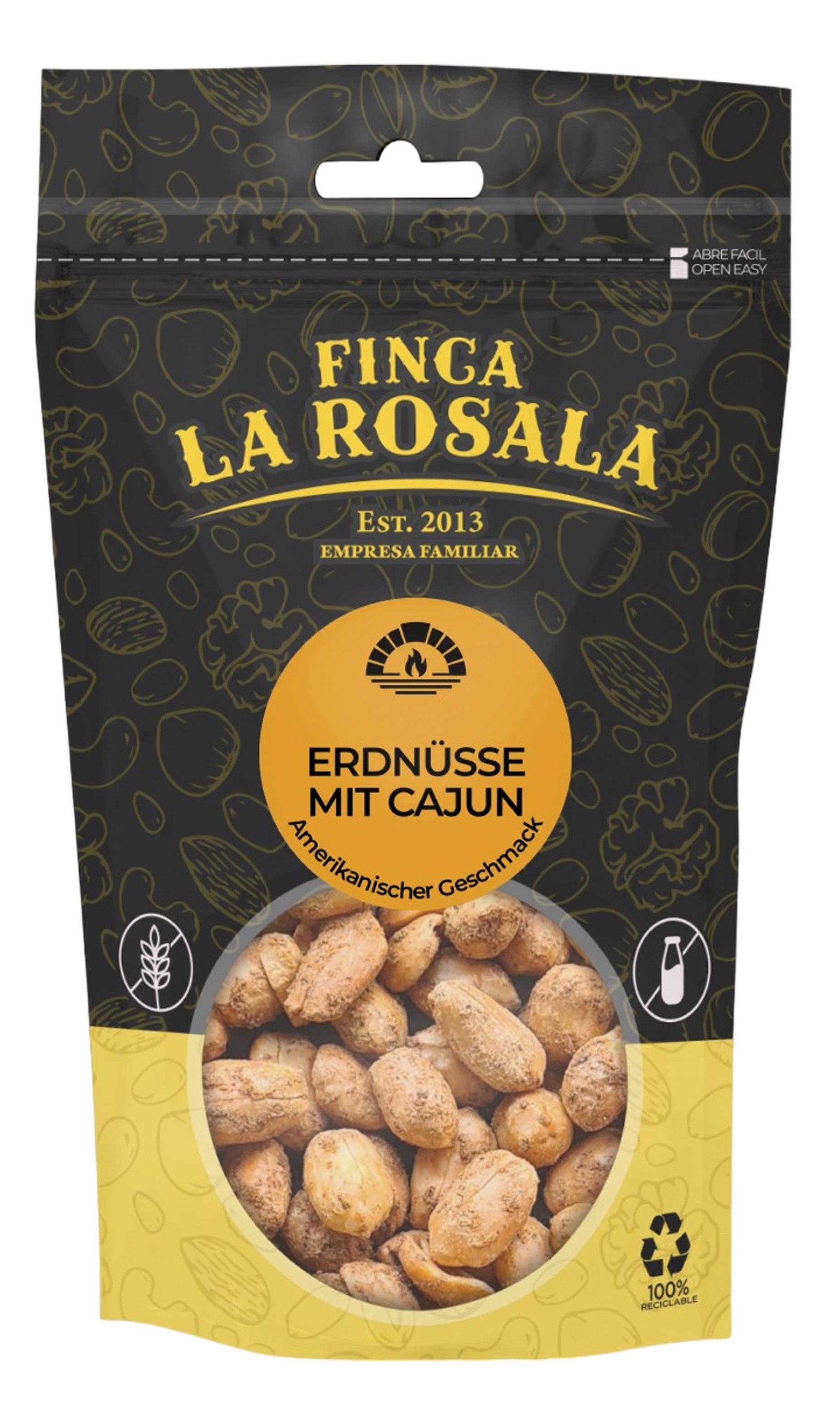 Finca La Rosala Erdnüsse mit Cajun veredelte Nüsse aus Spanien 80 g