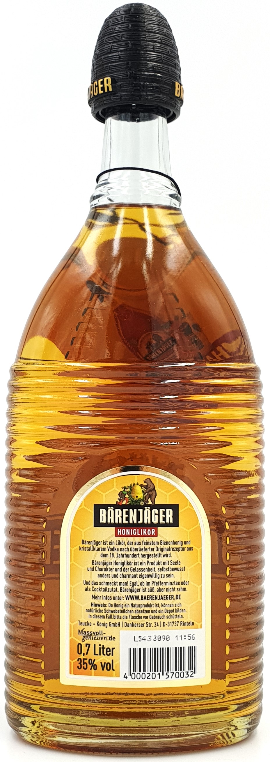 Bärenjäger-Original Bärenfang 35% vol. Honiglikör 0,7 l