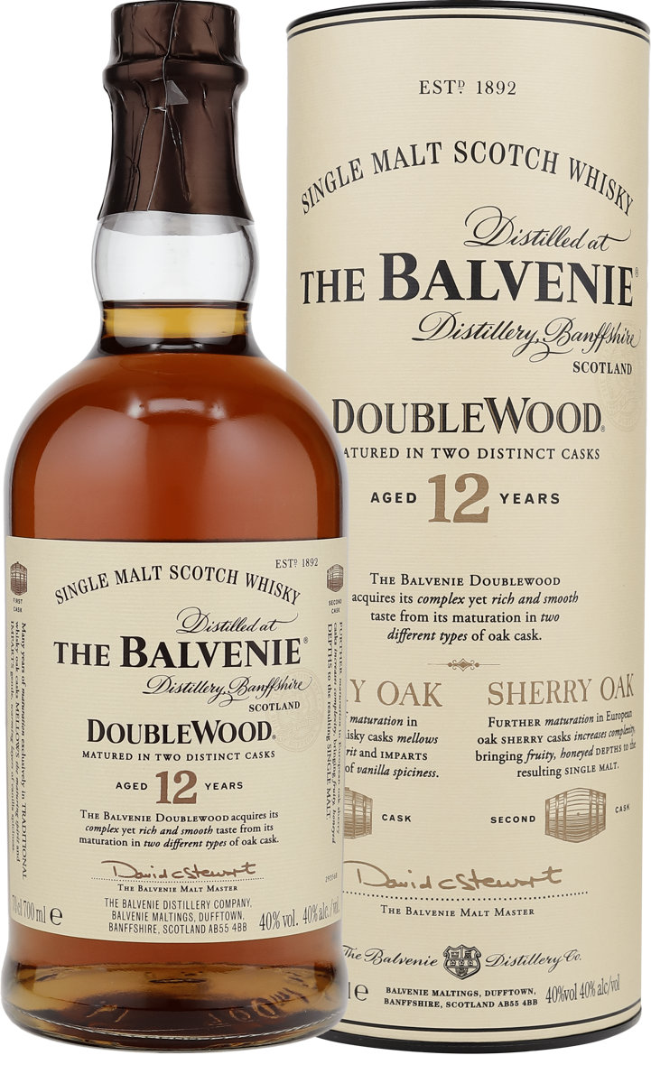 Balvenie 12 Jahre 40% vol. Single Highland Malt-Double Wood 0,7 l