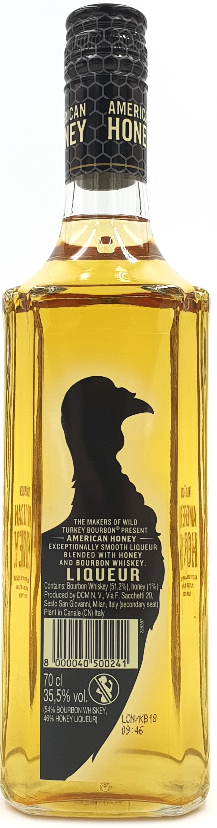 Wild Turkey American Honey 35,5% vol., Bourbon Whiskey 0,7 l