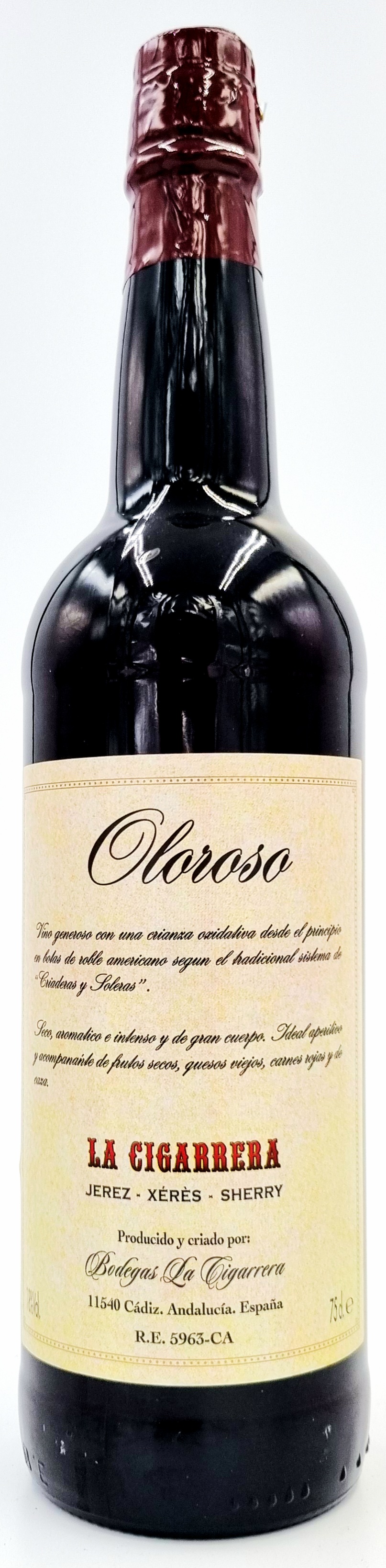 Bodega la Cigarrera Sherry Oloroso  Spanien 17,5% vol. 0,75 l