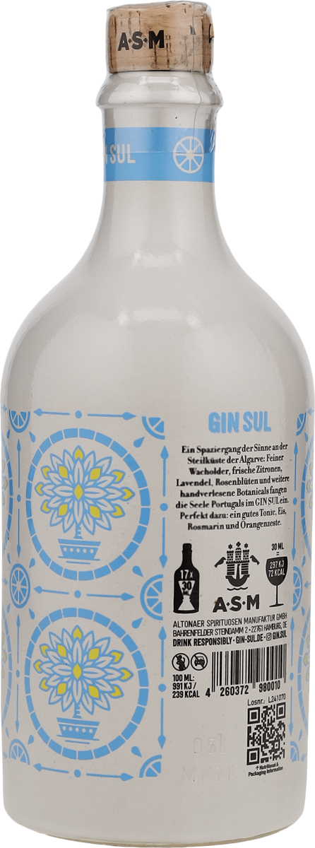 Gin Sul London Dry 43% vol. Handcrafted aus Hamburg 0,5 l