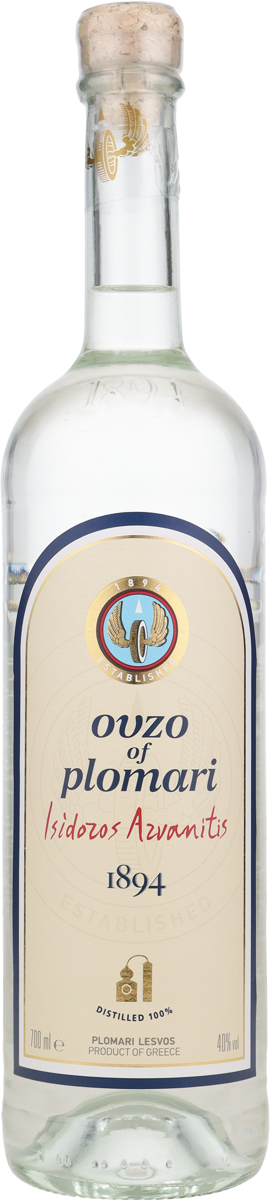 Ouzo Plomari 40% vol. Griech.Aperitiv mit Anis 0,7 l