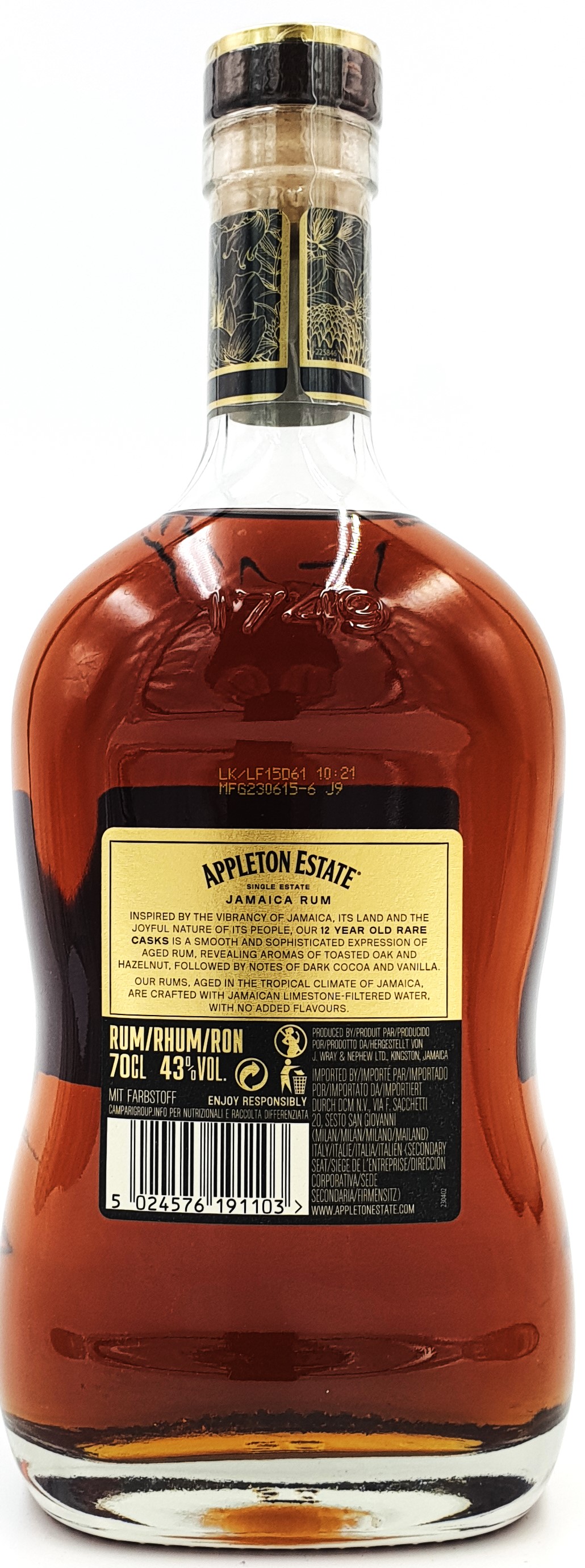 Appleton Estate Extra 43% vol. Original Jamaika Rum 12 Jahre 0,7 l