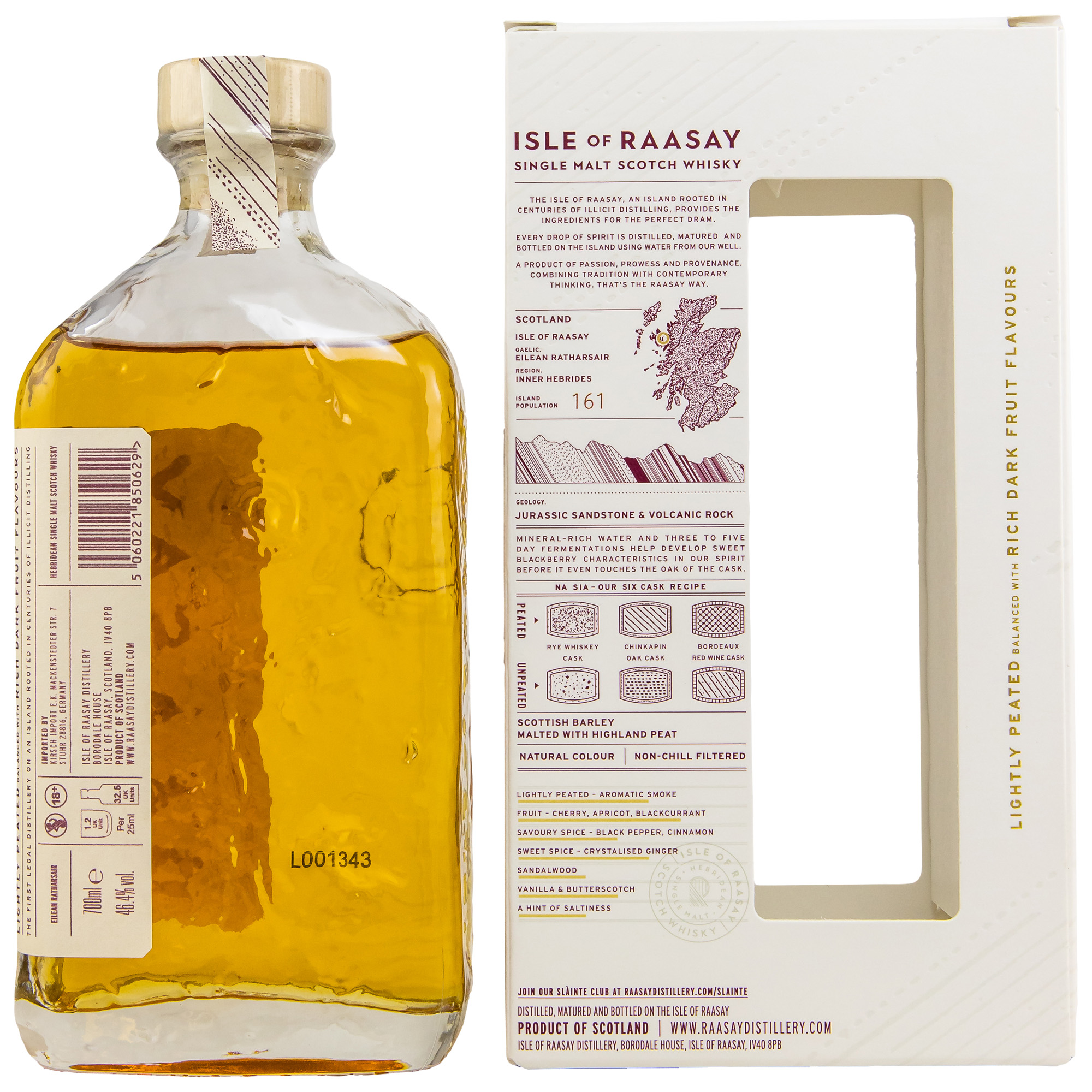 Isle of Raasay Single Malt Whisky  0,7l 46,4% vol.