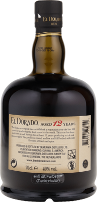 El Dorado 12 Jahre 40% vol. Rum aus Guyana 0,7 l