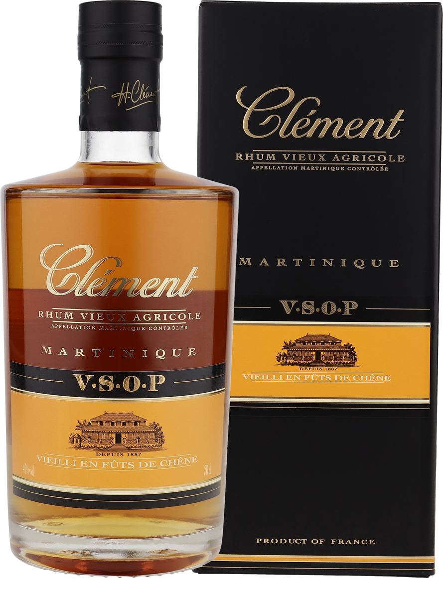 Rhum Clément VSOP 40% vol. Rhum Agricole A.O.C. Martinique