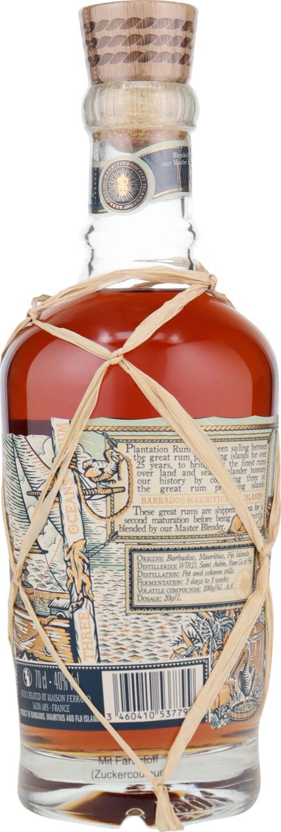 Rum Planteray Sealander GP mit 2 Gläsern Barbados, Mauritius, FIji Island 40% vol. 0,7 l
