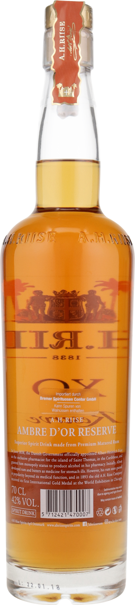 A.H. Riise XO Reserve Superior Cask 40% vol. 0,7l