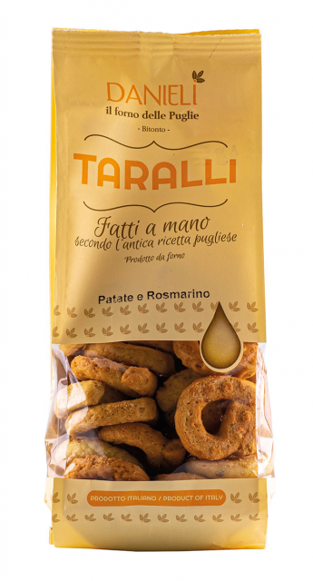 Danieli Taralli Patate e Rosmarino gebackene Kringel mit Kartoffeln und Rosmarin Apulien Italien 240 g