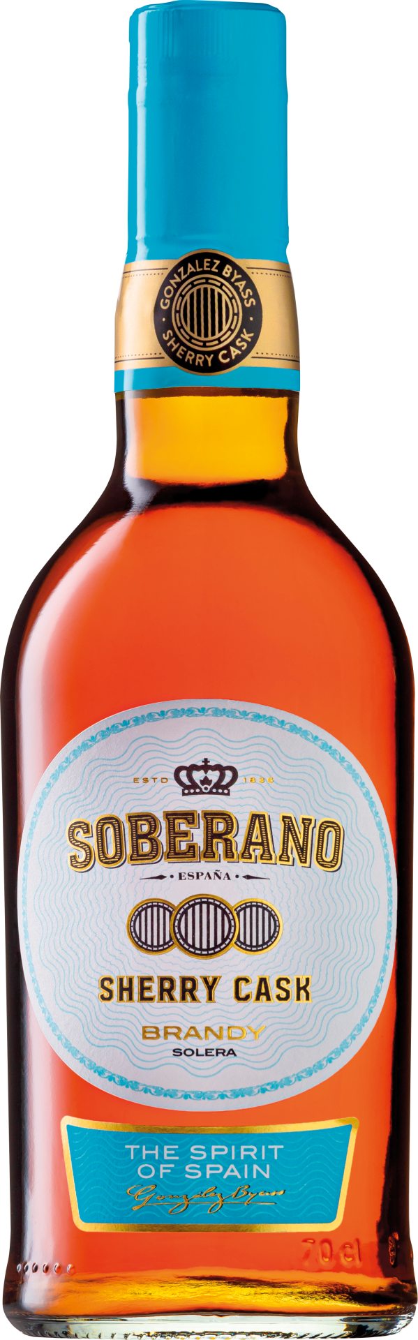 Soberano Brandy de Jerez Solera 36% vol. Spaniens Brandy Nr.1 0,7l
