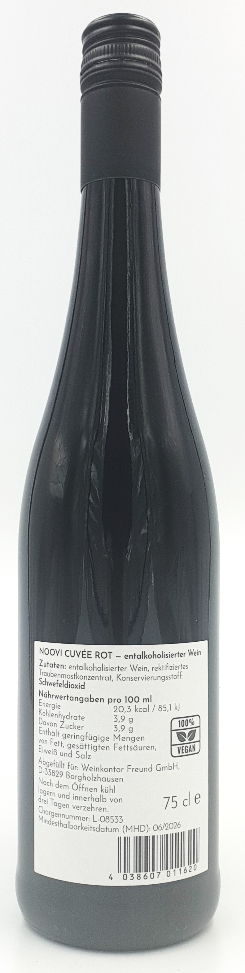 NOOVI Cuvée Rot - alkoholfreier Wein 0,75 l