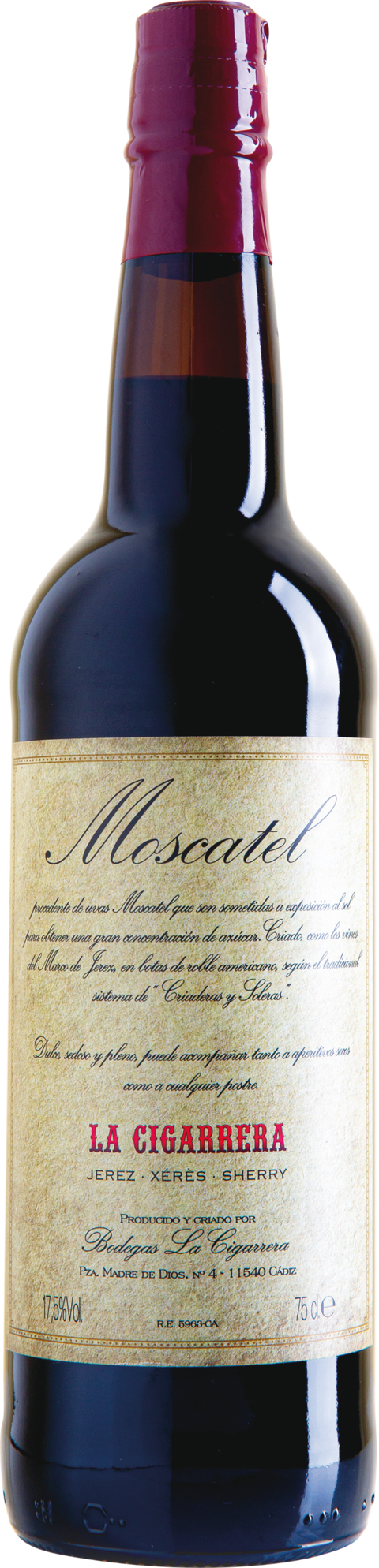 Bodega la Cigarrea Sherry Moscatel  Spanien 17,5% vol. 0,75 l