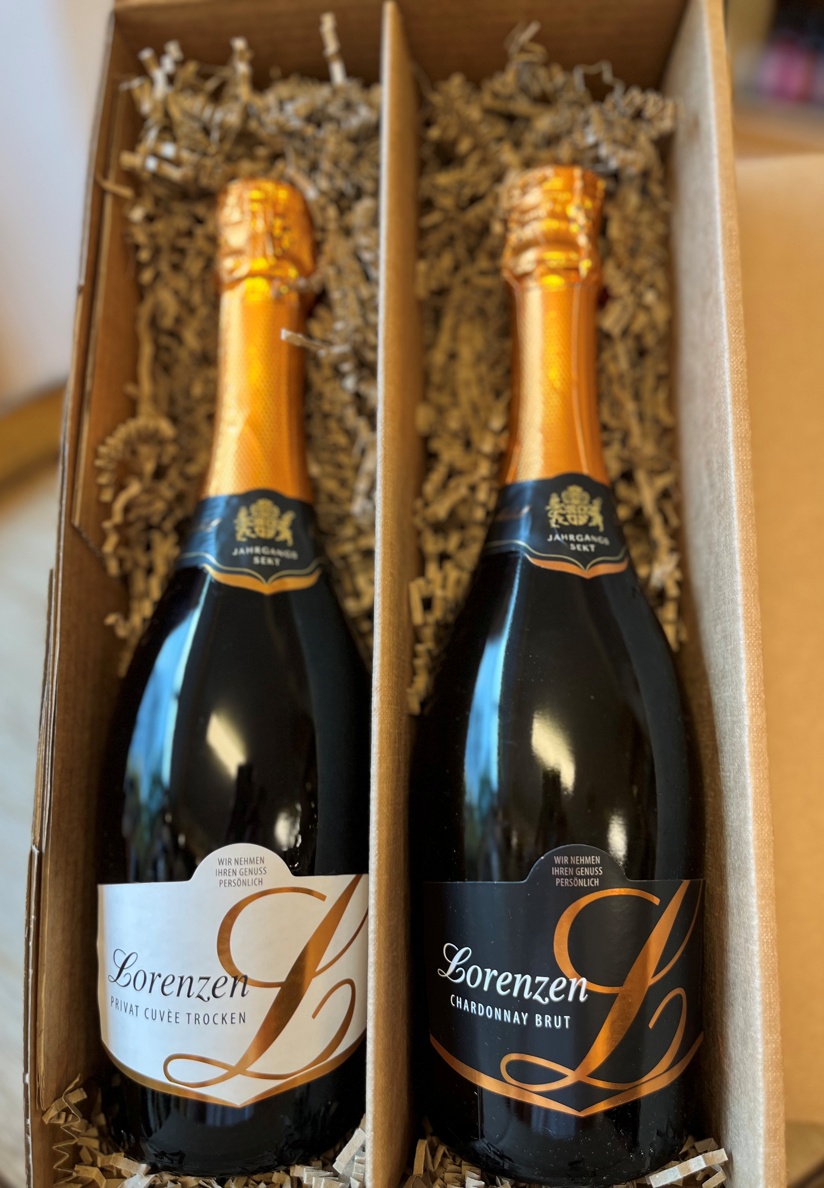 Sektpräsent „Lorenzen Genussduo“ – Chardonnay & Privat Cuvée