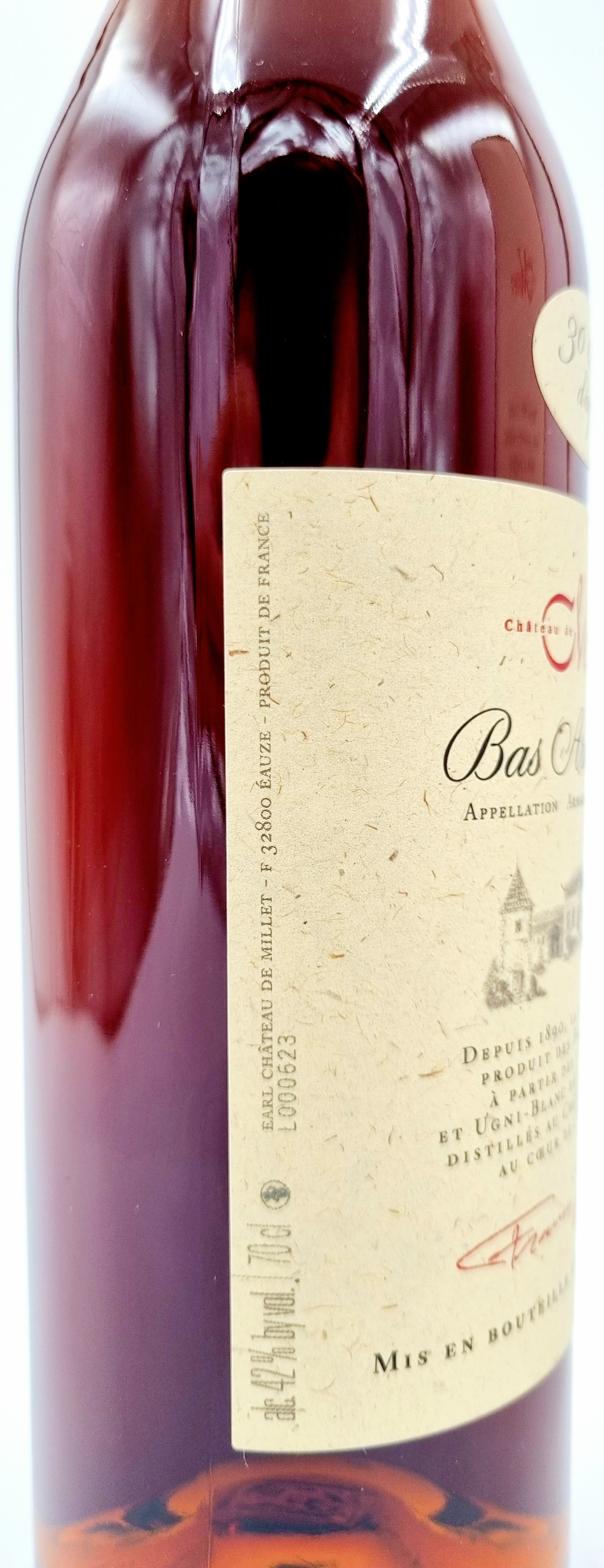 Domaine de Millet Bas Armagnac XO 30 Jahre 42 % vol. Côtes de Gascogne 0,7 l
