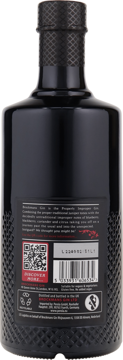 Brockmans Gin Intensaly Smooth Premium Gin 40% vol. 0,7l
