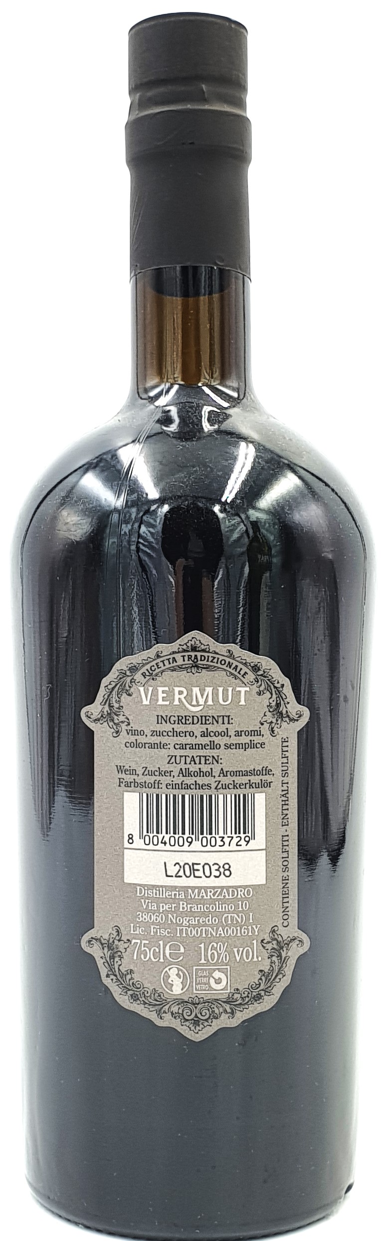 Vermut AltoLago Marzadro 16% vol. 0,75 l