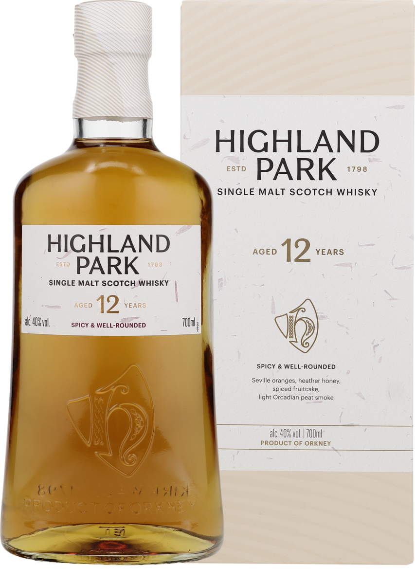 Highland Park 12 Jahre Single Malt Whisky Spicy & Well-Rounded 40% vol. 0,7 l