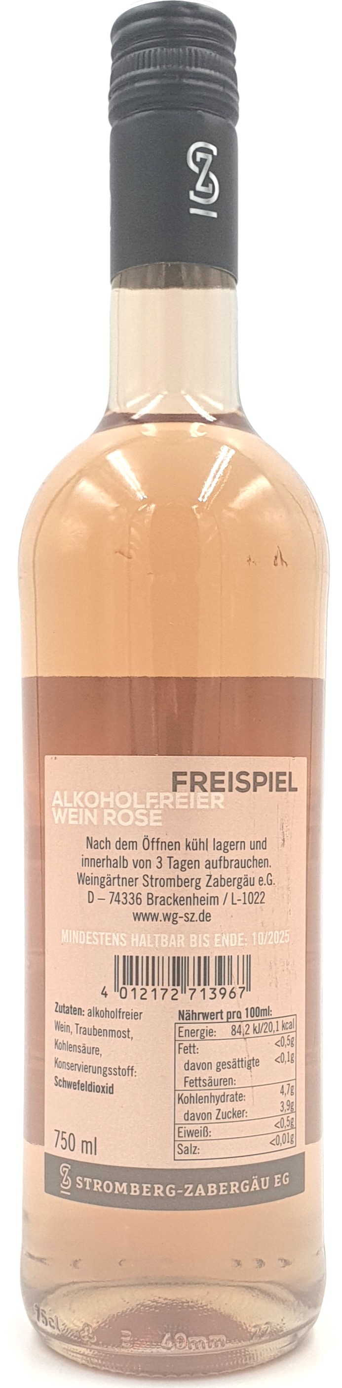 Stromberg-Zabergäu Freispiel „Sorry not Sorry" Rosewein alkoholfrei 0,75l