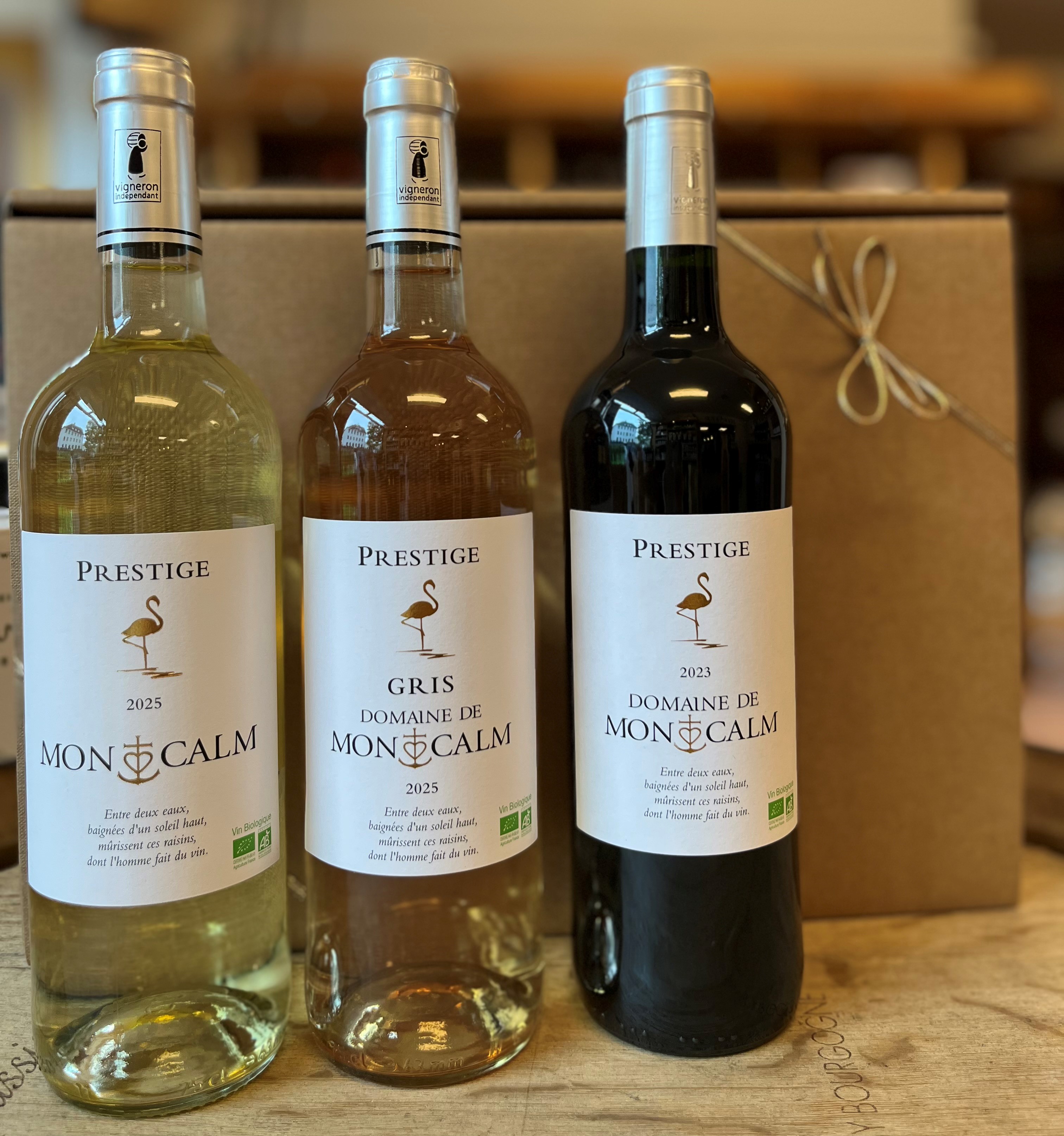 Weinpräsent „Montcalm Prestige“ – Blanc, Rosé & Rouge BIO